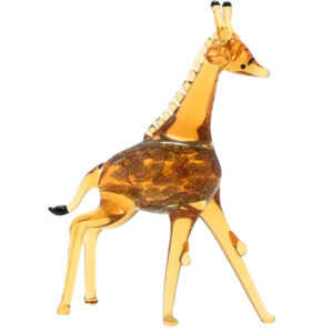 Miniature Glass Giraffe from Objets D'Art