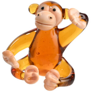 Miniature Glass Monkey or Chimpanzee from Objets D'Art
