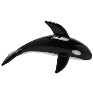 Miniature Glass Orca or Killer Whale Figure from Objets D'Art