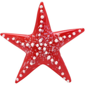 Miniature Red Glass Starfish from Objets D'Art