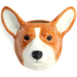 Corgi Wall Vase/Wall Pocket from Quail Ceramics