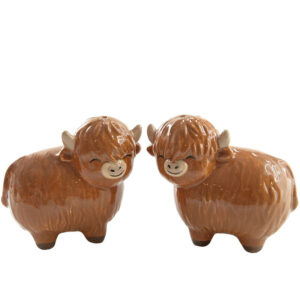 China Highland Cow Novelty Salt and Pepper Shakers
