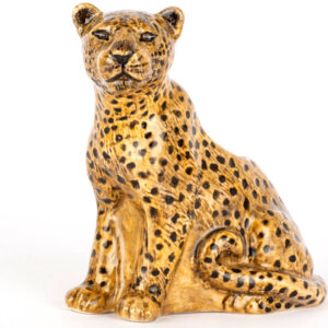 China Leopard Bud Vase from Quail Ceramics