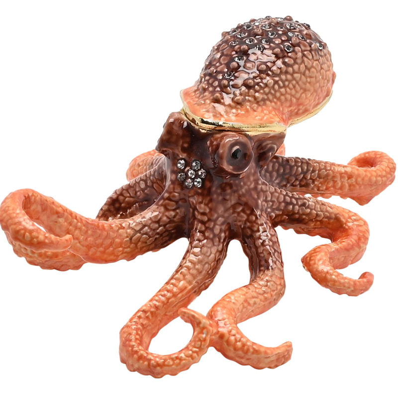 Treasured Trinket Box Octopus in Orange and Brown from Juliana