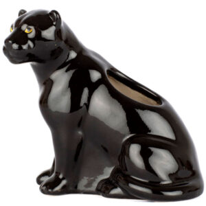 China Panther Bud Vase from Quail Ceramics