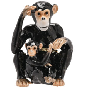 Chimpanzee and Baby Treasured Trinket Box
