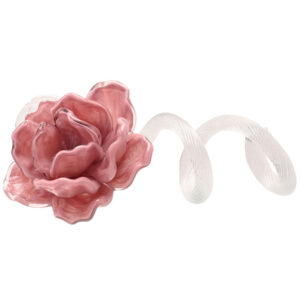 Pink Glass Flower - an Objet D'Art from the Juliana Collection
