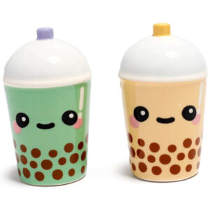 Foodiemals Bubble Tea Novelty China Salt and Pepper Pots