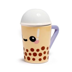 Foodiemals Bubble Tea Lidded China Mug