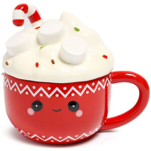 Foodiemals Hot Chocolate China Mug with Lid