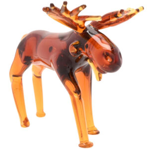 Miniature Glass Moose from Objets D'Art