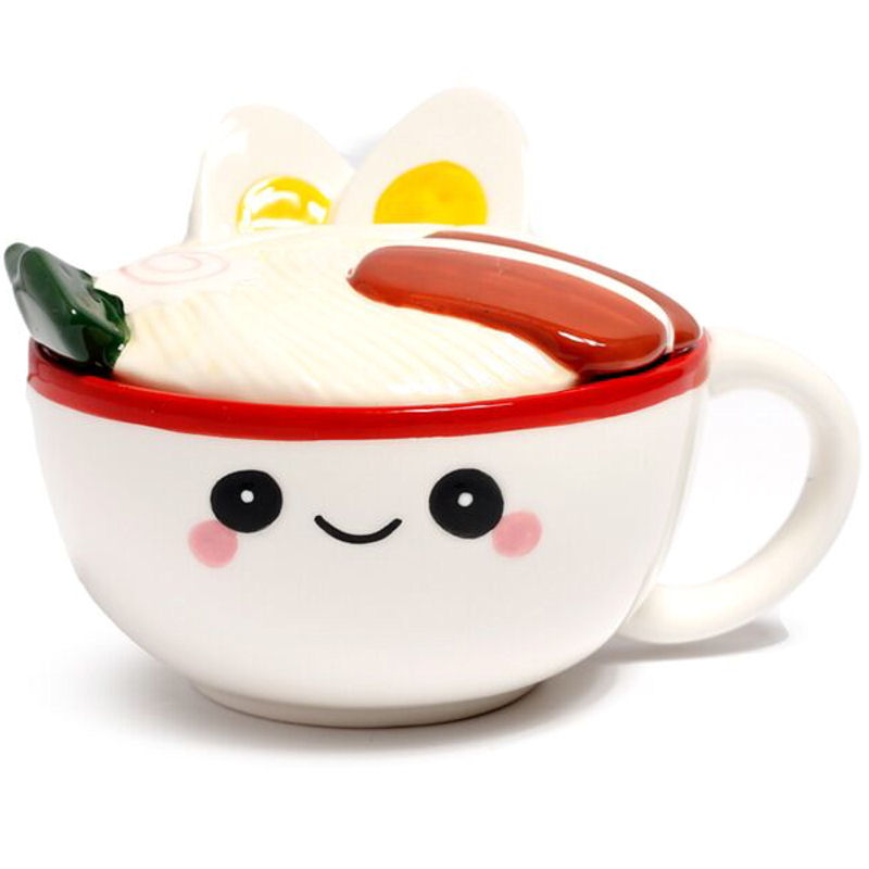 Foodiemals Ramen Ceramic Mug with Lid