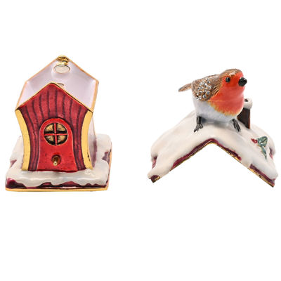 Robin on Snowy Nestbox Treasured Trinket Box - Image 2