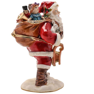 Santa With Tree and Presents Treasured Trinket Box - Image 3