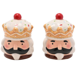 Gingerbread Nutcracker Soldier China Salt and Pepper Set