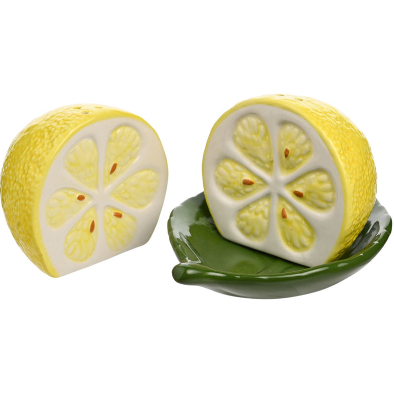 Lemon Novelty China Salt and Pepper Shakers