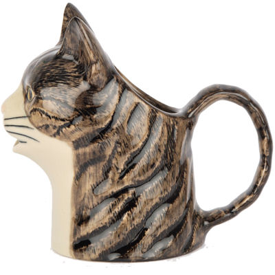 Millie Jug from Quail Ceramics - a Brown and White Tabby Cat - Image 3