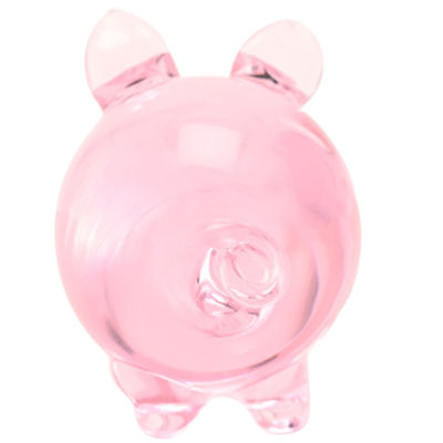 Miniature Pink Pig Glass Figure by Objets D'Art - Image 3