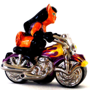 Kitty Cruiser Novelty Salt and Pepper Pots by Clay Art