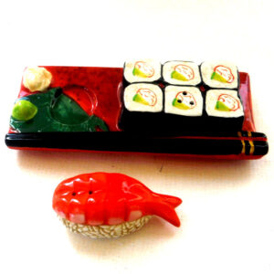 Sushi Novelty Salt and Pepper Pots by Clay Art