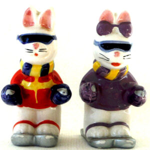 Snow Bunnies Novelty Salt and Pepper Pots