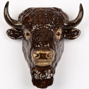 Buffalo Wall Vase/Wall Pocket by Quail Ceramics