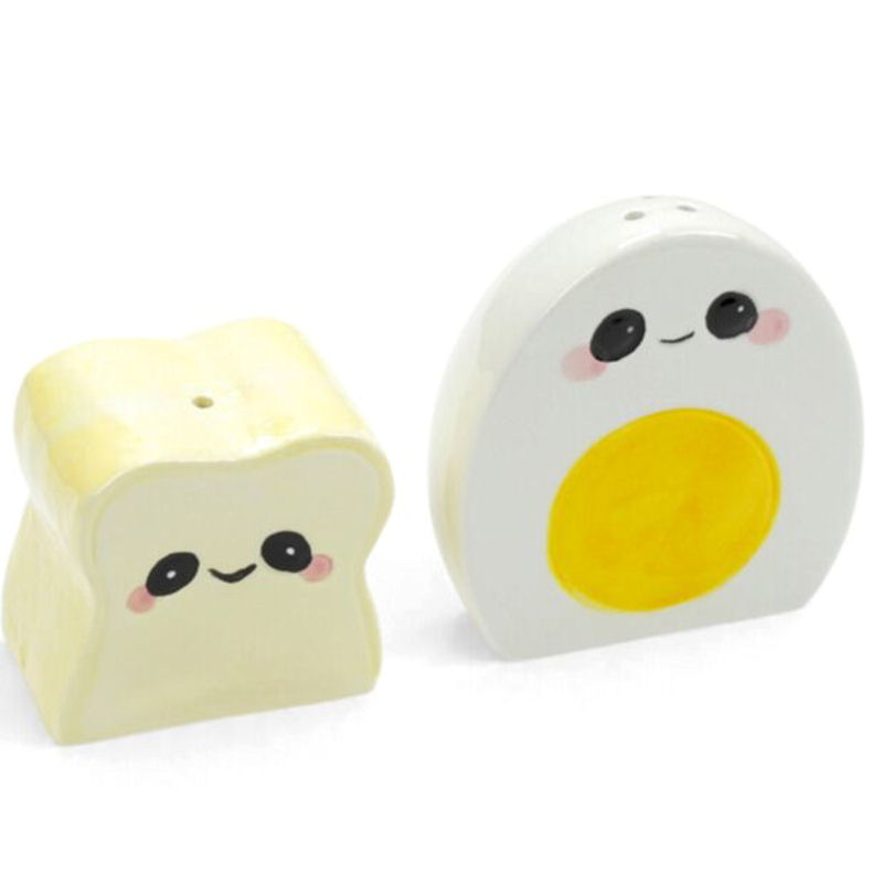 China Toast and Boiled Egg Novelty Salt and Pepper Pots
