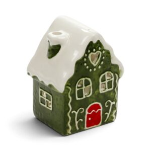 Green Christmas Gingerbread House Tea-light Holder