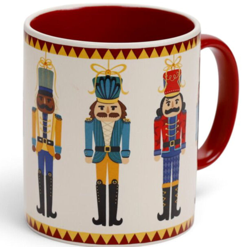 Porcelain Christmas Nutcracker Soldiers Mug