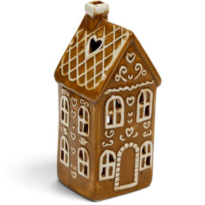 Brown Christmas Gingerbread Town-house Tea-light Holder